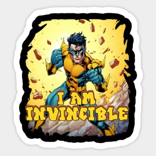 I AM INVINCIBLE Sticker